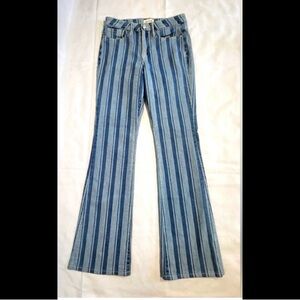 Shyanne Blue Striped Flare Jeans